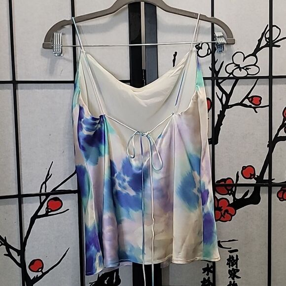 The Kooples Nwt Tie-Dye Silk-Satin Camisole - Picture 6 of 10